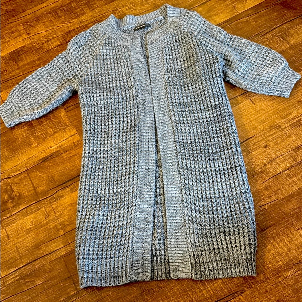 Express Charcoal Knit 3/4 sleeved Sweater